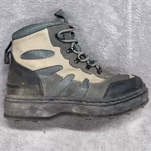 Frogg Toggs Wading Boots Mens 8 Grey Fishing River Laceup NO METAL SPIKES - Picture 1 of 17