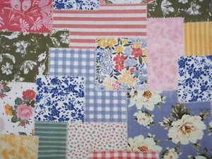 9"x21"  patchwork cotton  fabric,  Cotton Fabric scrap - Picture 1 of 1