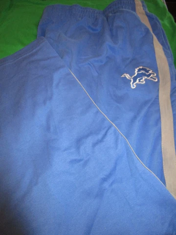 NEW MAJESTIC  NFL DETROIT LIONS DRAWSTRING WAIST LOUNGE SWEAT PANTS BLUE SIZE 5X Cover