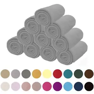 Wholesale 10 x Plain Fleece Blanket Bulk Warm Sofa Throw Over Large Pack Joblot - Picture 1 of 122