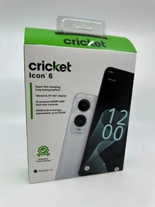 New/Sealed - Cricket Wireless Icon 6, 64GB, 4GB RAM, 8MP FF Camera - Free Ship! - Picture 1 of 4