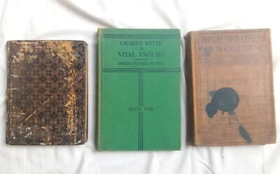 Antique English Books Lot 1906 1912 1937 Graded Units Vital Progressive Lessons - Image 1 of 4