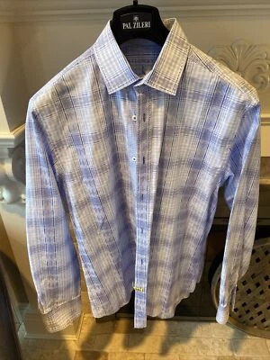 Tailor Byrd Men’s Long Sleeve Button Down Dress Shirt Shaped Fit Xl - Image 1 of 4