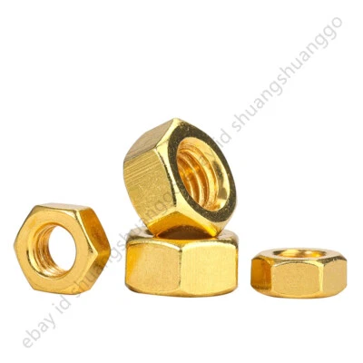 Gold plated hex nut hexagon nut M2 M2.5 M3 M4 M5 M6 M8