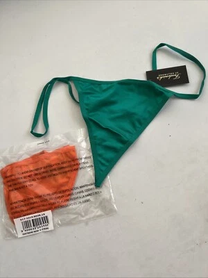 Fredericks of Hollywood Extreme Mini G Cuerda Lote de 2 Naranja Verde Talla 1X Foto 1 de 4