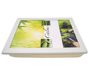 Knietablett "Calme" P-930 mit Kissen Laptop Frühstück Knietisch Tablett weiß - Bild 1 von 4