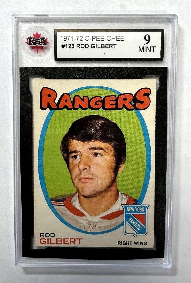 1971-72 O-Pee-Chee #123 Rod Gilbert | KSA Graded MINT 9 - Image 1 of 4