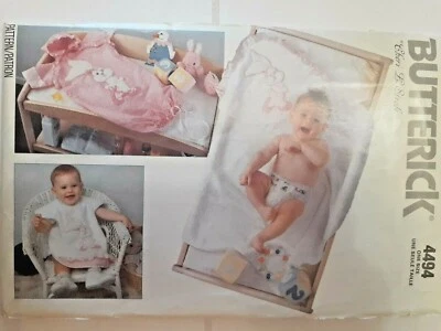Bib Towel Bunting Bag Butterick Sewing Pattern 4494 Infants UC FF Bear Bunny  - Image 1 of 4