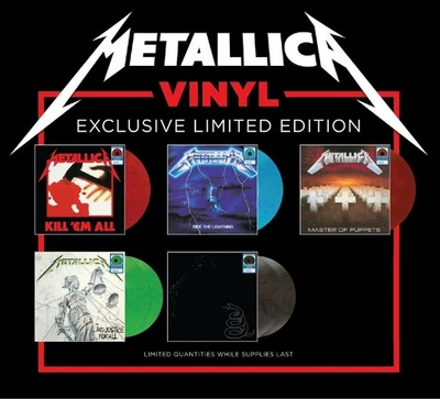 METALLICA 2021 Walmart Colored Vinyl FIRST FIVE ALBUMS Foto 1 de 4