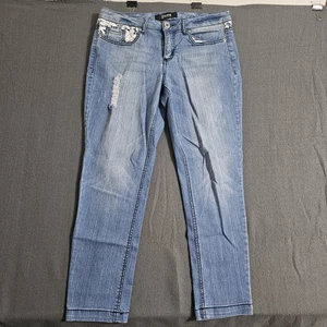 Rewash Sz 13 Stonewash Distressed Lace Accent Blue Jeans - Picture 1 of 10