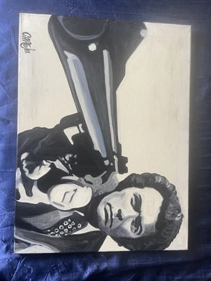 Cargill Painting Clint Eastwood Dirty Harry Original Painting 18x24 - Image 1 of 2