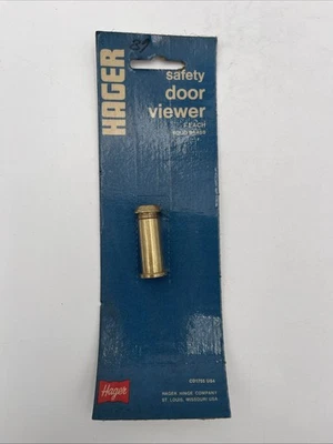 Visualizador de porta de segurança Hager latão maciço novo em folha #CD1755 US4 novo estoque antigo - Imagem 1 de 4