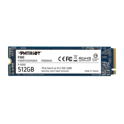 Patriot P300 M.2 Pcie Gen 3 x4 512GB low-power consumption SSD - Image 1 of 4