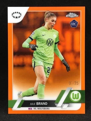 Jule Brand 2022 Topps Chrome UEFA WCL Women's ORANGE /25 #29 RC - Image 1 of 2