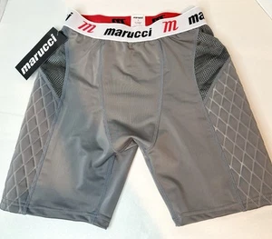 Marucci Mens Padded Sliding Shorts With Cup Pocket Size Small MASL-GY See Detail - Picture 1 of 4