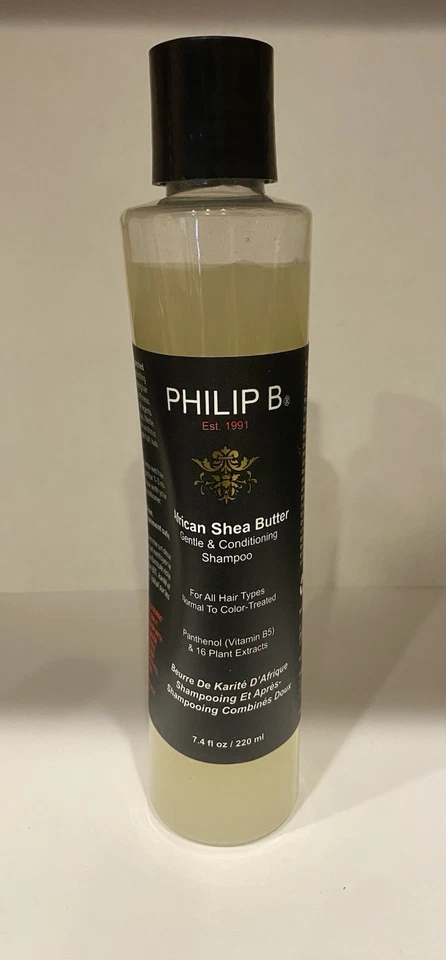 PHILIP B CHAMPÚ AFRICANO MANTECA DE KARITÉ SUAVE Y ACONDICIONADOR TODO TIPO DE CABELLO 7,4 OZ Foto 1 de 1