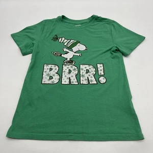 Peanut T-Shirt Youth Boys 7-8 Green Graphic Print Logo ..#30415 - Picture 1 of 8