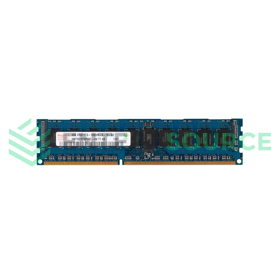 Módulo de memoria de servidor Hynix HMT351R7BFR8C-H9 4 GB 2Rx8 DDR3-1333 PC3-10600R Foto 1 de 1
