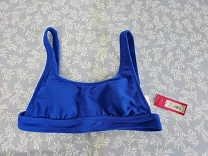 New Women's Xhilaration Blue Bikini Bralette Swim Top Size L - Picture 1 of 2