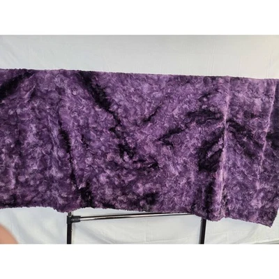 Purple Minky Blanket Large 73x57 Soft Plush High Pile Textured Throw Cozy Warm - Image 1 of 4