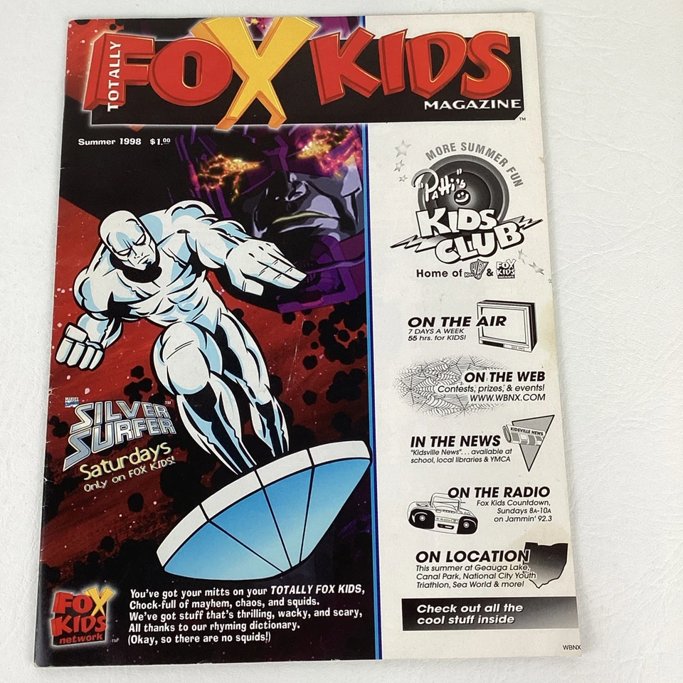 Fox Kids Magazine Silver Surfer Power Rangers Summer 1998 Issue 31 Vintage Book - Image 1 of 4