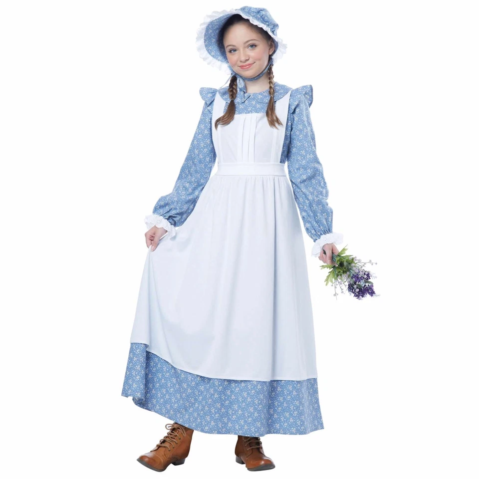 Disfraz Pioneer Antiguo Día Peregrino Frontera Colonial Victoriano Semana del Libro Niñas Foto 1 de 1