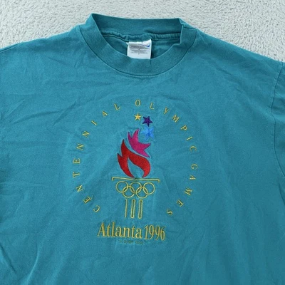 Camiseta De Colección 1996 Atlanta Centenario Juegos Olímpicos Pequeña Bordada Georgia Años 90 Foto 1 de 4