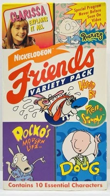 Видеоигра Nickelodeon Friends Variety Pack Hosted by Ren & Stimpy (VHS, 1994 г.) - Изображение 1 из 4