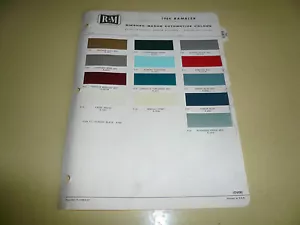 1964 Rambler R-M Color Chip Lackmuster - Bild 1 von 1