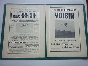 11/1911 PUB AEROPLANE LOUIS BREGUET / AVION MARIN HYDRO AEROPLANES VOISIN AD - Picture 1 of 1