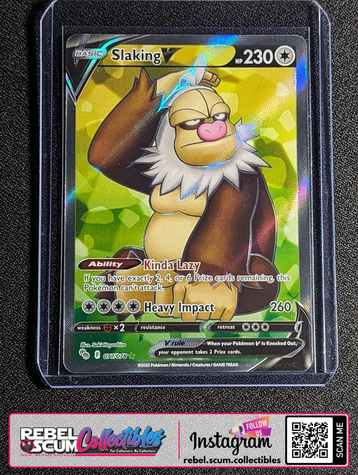 Slaking V (Full Art Ultra Rare) | 077/078 | Pokémon Go | MINT - Image 1 of 2