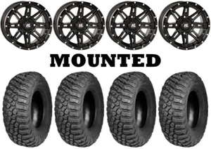 Kit 4 BFGoodrich Mud Terrain KM3 Tires 29x9-14 on High Lifter HL22 Black TER - Picture 1 of 5