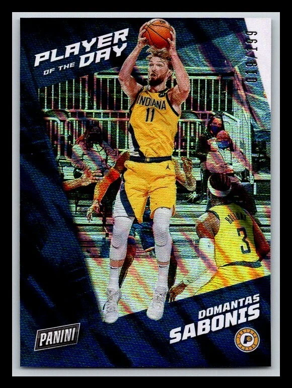 2021-22 Panini Player of the Day Moon Lava #19 Domantas Sabonis 019/199 !! - Image 1 of 2