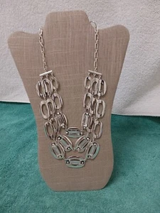 Chico's Brand 3 strand 19”-23”Silver Tone NWT msrp is $ 69.00 NWT - Picture 1 of 4