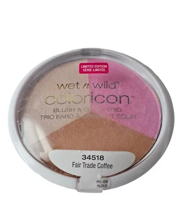 wet n wild COLORICON Blush & Glow Trio 34518 FAIR COFFEE TRADE New Sealed - Image 1 of 3