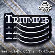4x TRIUMPH Patch Iron on Clothing Outfit Jacket Cafe Racer Chopper Biker London