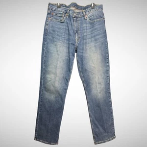 Levis 514 Jeans Mens 38 X 32  Solid Blue Denim Straight Fit Pants Pre Owned  - Picture 1 of 9