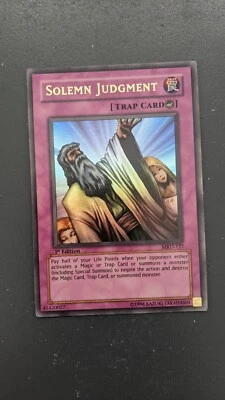 Solemn Judgment MRD-127 1st Edition Metal Raiders Yu-Gi-Oh - Image 1 of 4