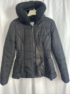 Preowned- Celebrity Pink Full Zip Hoodied Puffer Jacket Womens Size M - Picture 1 of 14