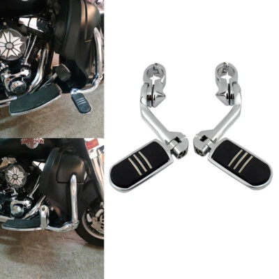 For Harley Electra Glide Ultra Classic FLHTCU Long Highway Foot Pegs Rest Chrome - Image 1 of 4