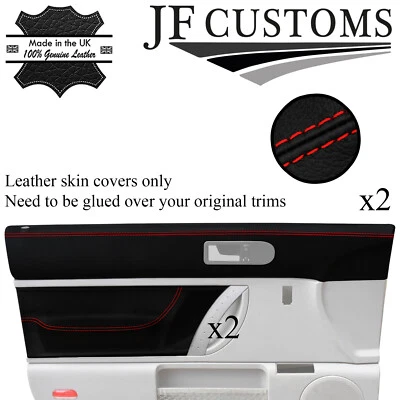 PUNTADA ROJA 4X EMBELLECEDORES DE PUERTA DELANTERA + TAPAS CUBIERTAS PARA VW NUEVO ESCARABAJO 98-11 Foto 1 de 3