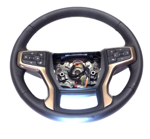 85551802 Steering Wheel Black Heated Pre-Crash 2021-22 Chevrolet Tahoe Suburban - Picture 1 of 10
