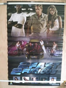 2 FAST 2 FURIOUS MOVIE CAST COLLAGE 2002 SCORPIO POSTER #904 Paul Walker - Picture 1 of 4