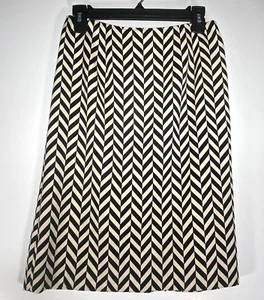 Vtg. Emmanuel Ungaro Designer Lightweight Wool Lined Skirt Black White Women's 8 - Picture 1 of 7
