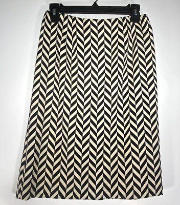 复古 Emmanuel Ungaro Designer 轻便羊毛内衬裙黑色白色女式 8 码 — 第 1/4 张图片