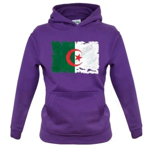 Algeria Grunge Flag - Kids Hoodie / Sweater - Algiers Flag Country Algerie Dinar - Picture 1 of 20