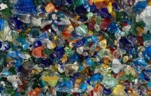 5 lbs. Blenko Glass Multi Color~ Cullet Glass~ Aquarium Mosaics ~ Jewelry - Picture 1 of 10