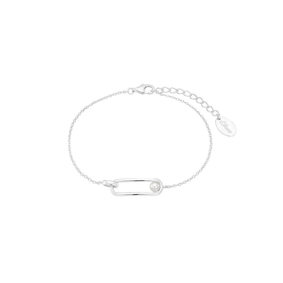 s.Oliver Jewel Damen Armband Armkette Silber Muschelkernperle 2033873