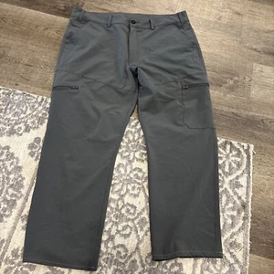 Magellan Pants Mens 38W Brown Angler Tech Cargo Zip Pockets Outdoor Fish Gear - Picture 1 of 9