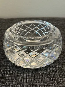 Vintage Waterford Cigar Ashtray Crystal Cut Glass Heavy 3.25" Made in Ireland - Picture 1 of 4